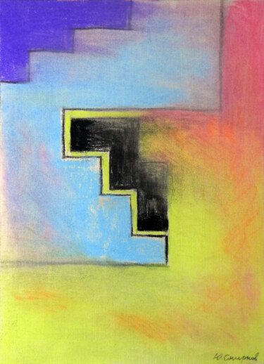 Dibujo titulada "Tetris" por Yury Smirnov, Obra de arte original, Pastel