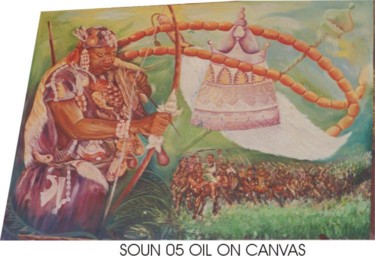 Peinture intitulée "soun" par Osama, Œuvre d'art originale