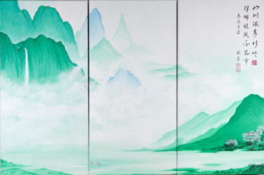 Pintura titulada "Landscapes" por Yuxiang Liu, Obra de arte original, Acrílico