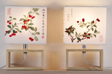 Malarstwo zatytułowany „Lampe de chevet poè…” autorstwa Yuxiang Liu, Oryginalna praca, Atrament
