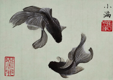 Painting titled "Mo Lan 3" by Yuxiang Liu, Original Artwork, Ink