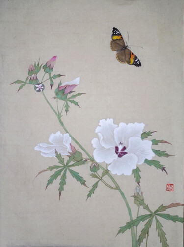 Peinture intitulée "Gombo" par Yuxiang Liu, Œuvre d'art originale, Pigments