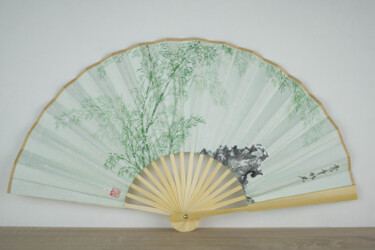 Pittura intitolato "Eventail n°2" da Yuxiang Liu, Opera d'arte originale, pigmenti