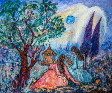 Pintura intitulada "Les filles de Renoi…" por Yvan Philmer, Obras de arte originais, Acrílico