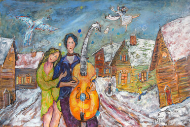 Pintura intitulada "Le rêve en nôtre vi…" por Yvan Philmer, Obras de arte originais, Óleo