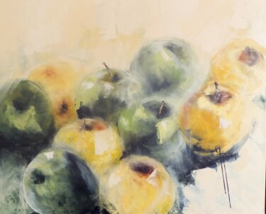 Pintura intitulada "Plaisirs fruités" por Yveline Javer, Obras de arte originais, Óleo