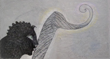 Arts numériques intitulée "le berger" par Yveline Tainmont, Œuvre d'art originale, Peinture numérique