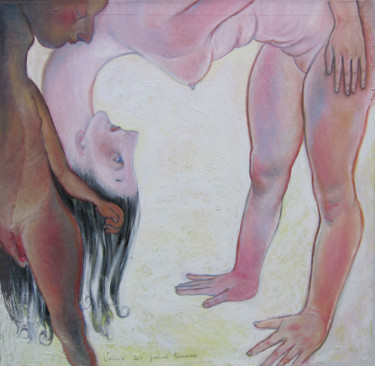 Peinture intitulée "le vide créatif" par Yveline Tainmont, Œuvre d'art originale, Huile Monté sur Châssis en bois