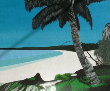 Pintura titulada "Playa2" por Yveline Tyaketou - Roquet, Obra de arte original, Acrílico