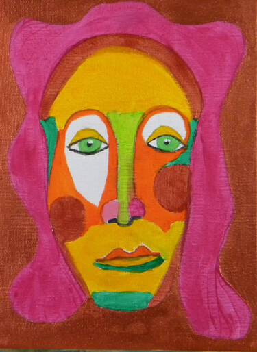 Peinture intitulée "Femme art moderne P…" par Yvelise Séraphin, Œuvre d'art originale, Acrylique