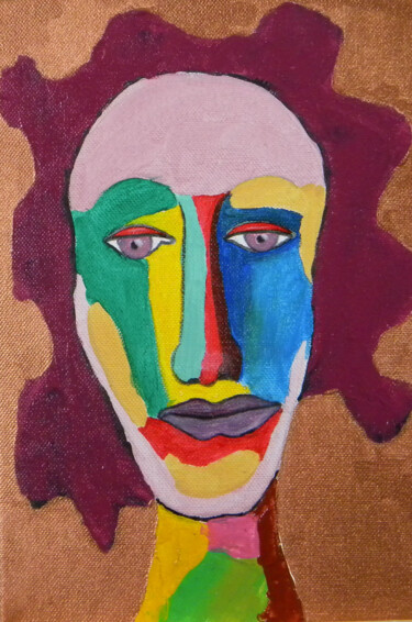 Peinture intitulée "Portrait peinture a…" par Yvelise Séraphin, Œuvre d'art originale, Acrylique