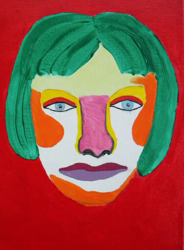 Peinture intitulée "Portrait féminin Ar…" par Yvelise Séraphin, Œuvre d'art originale, Acrylique