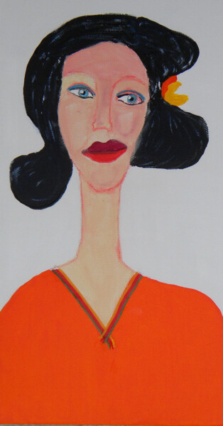 Peinture intitulée "Portrait contempora…" par Yvelise Séraphin, Œuvre d'art originale, Acrylique