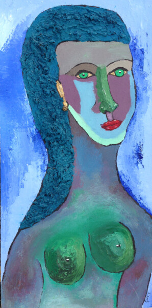 Peinture intitulée "Tableau moderne Con…" par Yvelise Séraphin, Œuvre d'art originale, Huile
