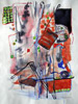 Peinture intitulée ""LA CUISINE DES PET…" par Yvelise Holopherne, Œuvre d'art originale, Aquarelle