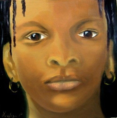 Peinture intitulée "L'Africaine" par Yvelise Ponche, Œuvre d'art originale, Huile
