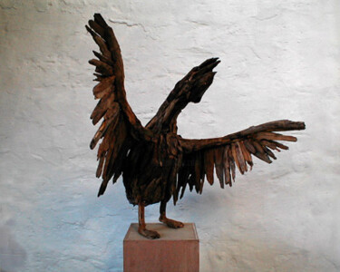 Sculpture titled "BIRD" by Yves Delplace, Original Artwork