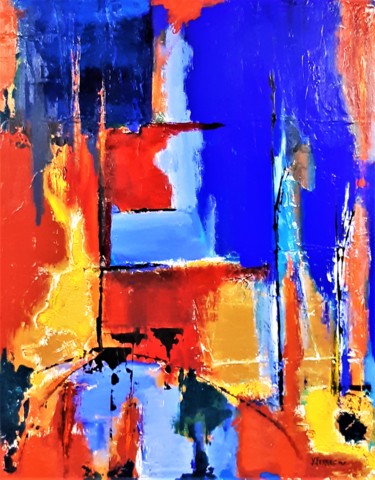Malerei mit dem Titel "Emotion" von Yves Ferrec, Original-Kunstwerk, Acryl