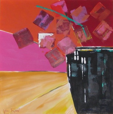 Le vase noir Peinture intitulée "Le vase noir" par Yves Frémin, Œuvre d'art originale, Huile