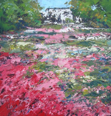 Painting titled "Cano-cristales 50x5…" by Yves Lac, Original Artwork