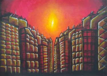 Peinture intitulée "Apocalypse ?" par Yves Mascart, Œuvre d'art originale, Acrylique