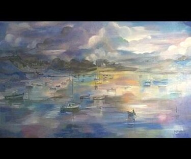 Painting titled "Portsall" by Yves Meriel-Bussy, Original Artwork