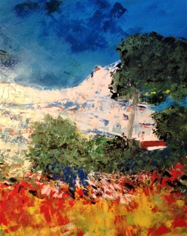 Painting titled "Carrière Du Sud" by Yves Perrotte, Original Artwork, Oil