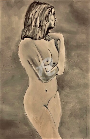 绘画 标题为“Corps de Femme” 由Yves Perrotte, 原创艺术品, 油