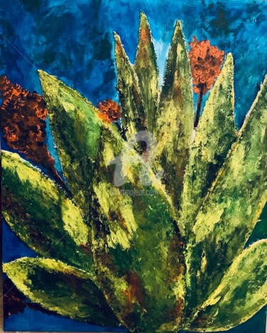 Peinture intitulée "Aloe Vera dans sa s…" par Yves Perrotte, Œuvre d'art originale, Plâtre