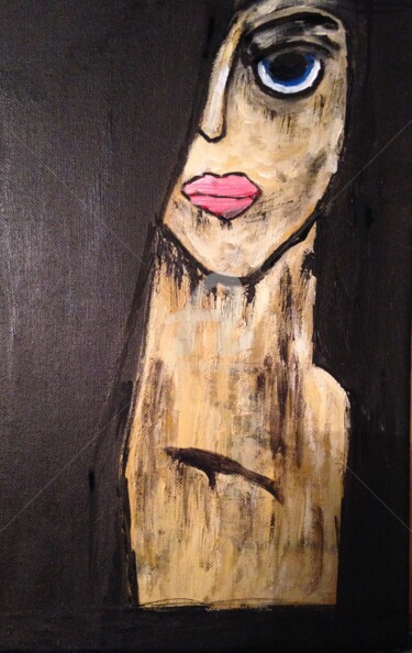Painting titled "Femme Fatale" by Yves Perrotte, Original Artwork, Acrylic