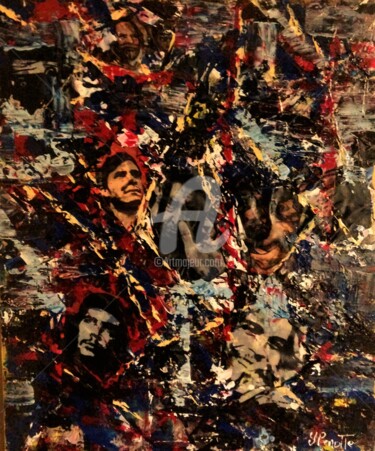 Malerei mit dem Titel "Revolution" von Yves Perrotte, Original-Kunstwerk, Acryl