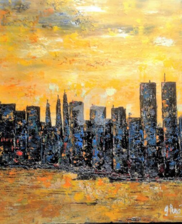 Peinture intitulée "New York Avant" par Yves Perrotte, Œuvre d'art originale, Acrylique