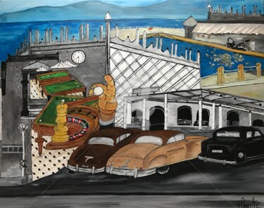 Pintura titulada "Casino Palm Beach a…" por Yves Perrotte, Obra de arte original, Acrílico