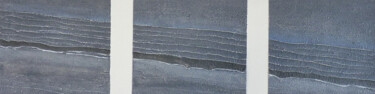 Painting titled "La Vague   "Triptyq…" by Yves Robial, Original Artwork, Oil