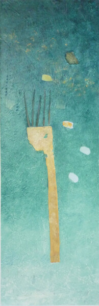 Картина под названием ""Tête Ailleurs"" - Yves Robial, Подлинное произведение искусства, Масло Установлен на Деревянная рама…