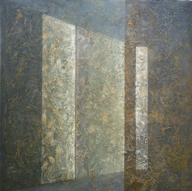 Painting titled "Interstice" by Yves Robial, Original Artwork, Oil