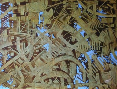 Peinture intitulée "charogne metallique" par Yves Cairoli, Œuvre d'art originale