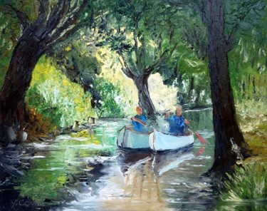 Painting titled "Ballade dans les ma…" by Yves Conte, Original Artwork, Oil