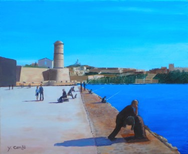 Painting titled "entree-vieux-port-4…" by Yves Conte, Original Artwork