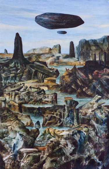 Peinture intitulée "Ile de Pré Britenne…" par Yves Desvaux Veeska, Œuvre d'art originale, Acrylique