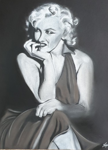 Drawing titled "MARILYN" by Yves Koehl, Original Artwork, Pastel