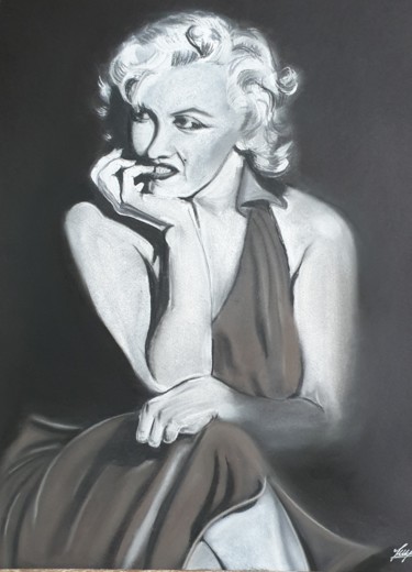 Desenho intitulada "MARILYN" por Yves Koehl, Obras de arte originais, Pastel