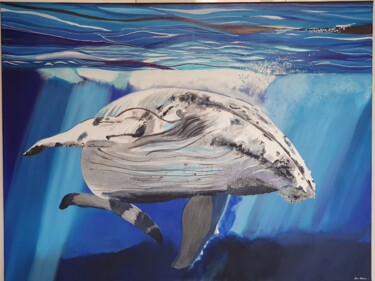 Peinture intitulée "Baleine" par Yves Koehl, Œuvre d'art originale, Acrylique