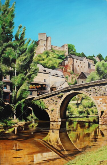 Pittura intitolato ""Belcastel - 2"" da Yves Lafond, Opera d'arte originale, Olio