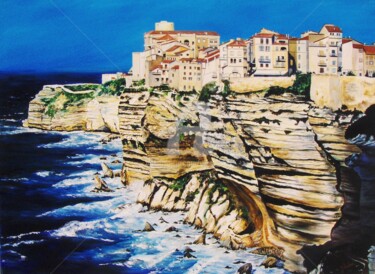 Peinture intitulée ""Passion de Mer à B…" par Yves Lafond, Œuvre d'art originale, Huile