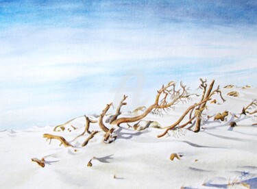 Pintura titulada ""Traces de Vent"" por Yves Lafond, Obra de arte original, Acuarela