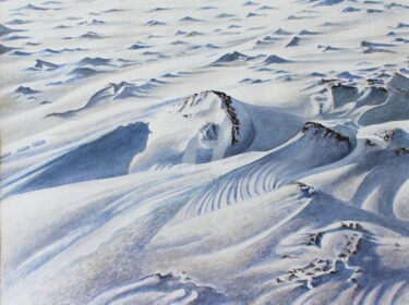 Картина под названием ""Sur le Plateau"" - Yves Lafond, Подлинное произведение искусства, Акварель