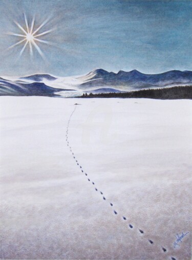 Peinture intitulée ""Sur la Piste du Go…" par Yves Lafond, Œuvre d'art originale, Aquarelle