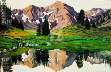 Malerei mit dem Titel "" La légende de Pyr…" von Yves Lafond, Original-Kunstwerk, Öl