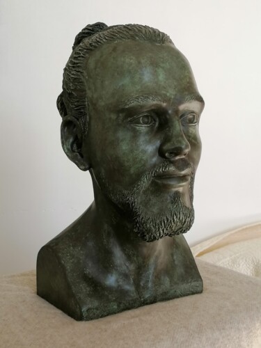 Rzeźba zatytułowany „Denis Teiller” autorstwa Yves Marie Teiller, Oryginalna praca, Glina